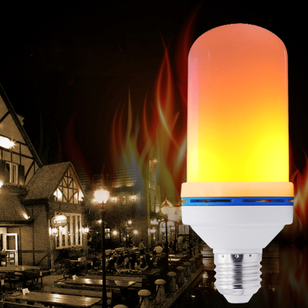 2 stk. LED-flammelampe simuleringsflammelampe bar KTV atm