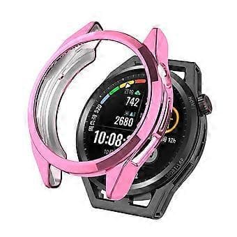Compatible with Huawei Watch GT Runner Electroplated TPU Watch Protective Half Case (Pink)