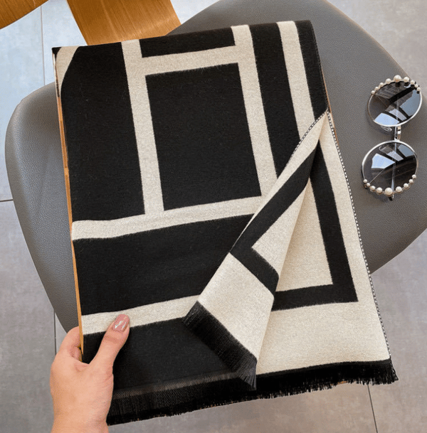 Damhalsduk höst och vinter tjock imitation kashmirscarf