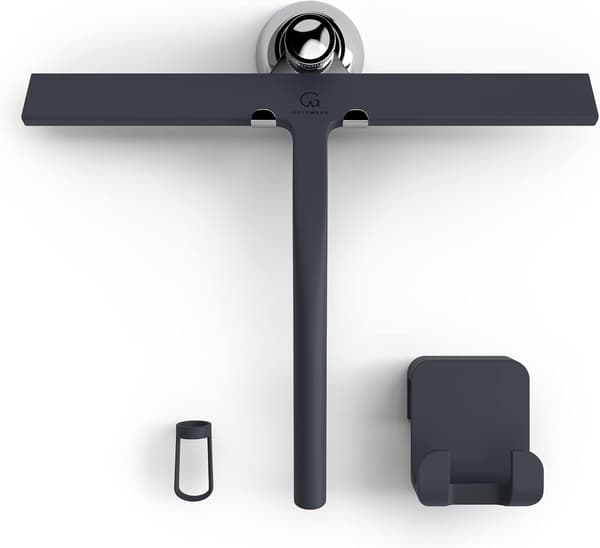 Bruseskraber med sugekopholder - 28 cm sort - Vindueskraber