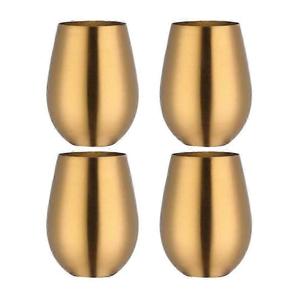 17 Oz Rostfritt Stål Stemless Vinglas, Utomhus Portabel 4-pack
