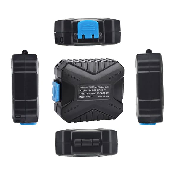 Portable Black Waterproof Memory Card Protective Case Travel Holder for SD TF Cards
