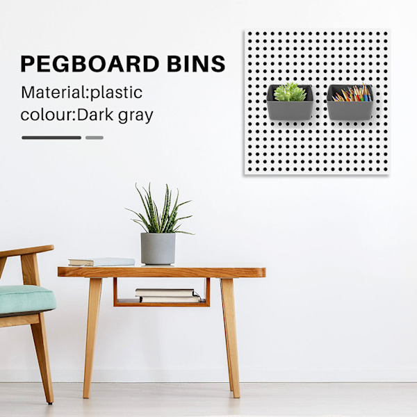 10 stk. Pegboard-bokser, Pegboard-boksesett, Pegboard-kurvoppbevaring, Pegboard-tilbehør