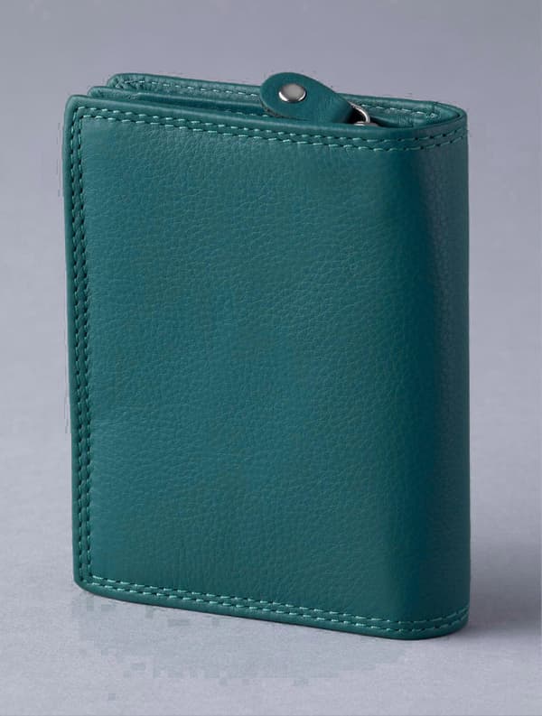 Pieni nahkalompakko läpällä, sinivihreä [DB] Teal Green One Size Teal Green One Size