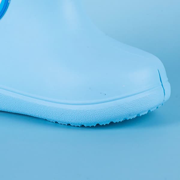 Rain Boot Cute Cartoon Pattern Mid-Calf Comfortable Rain Shoe for Kids Light Blue 150mm