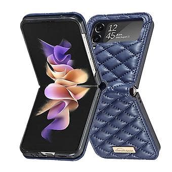 PU-fodral för Samsung Galaxy Z Flip4 (Blå)