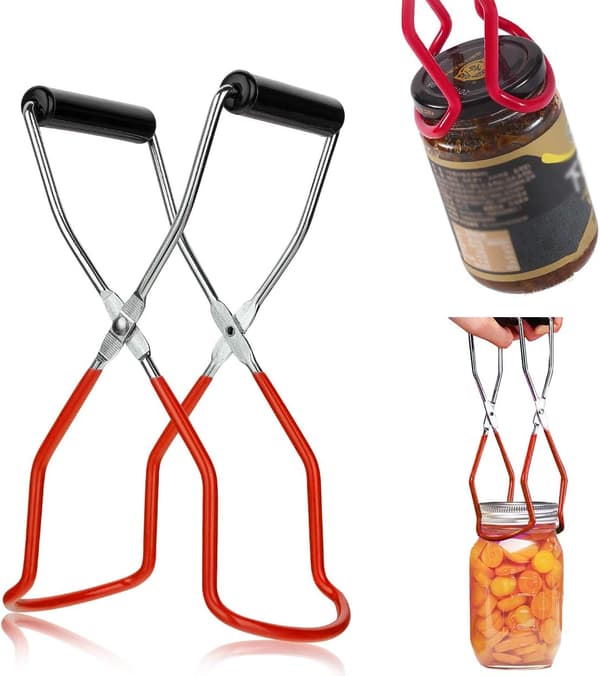 (Röd) 1 st burklyfttång, skållningssäker tång, burklyfttång,