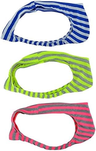 NNK22 Tanga för män, elastisk, slät, randig, 3-pack färg 1 M Farbe 1 M