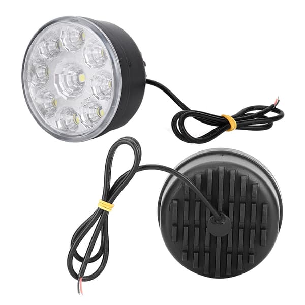 5050 9LED Runde Tåkelys Kjørelys DRL Universal for Bil