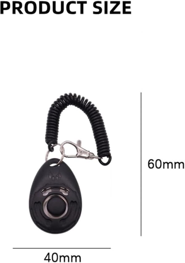 Dog Training Clicker with Large Button - Black, for Professional Pet Training (Dogs, Cats, Birds, Horses)