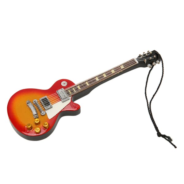 Miniatyr elektrisk gitarrmodell utsøkt tre gitarpynt for musikkfestival bryllupsfestdekorasjon 07
