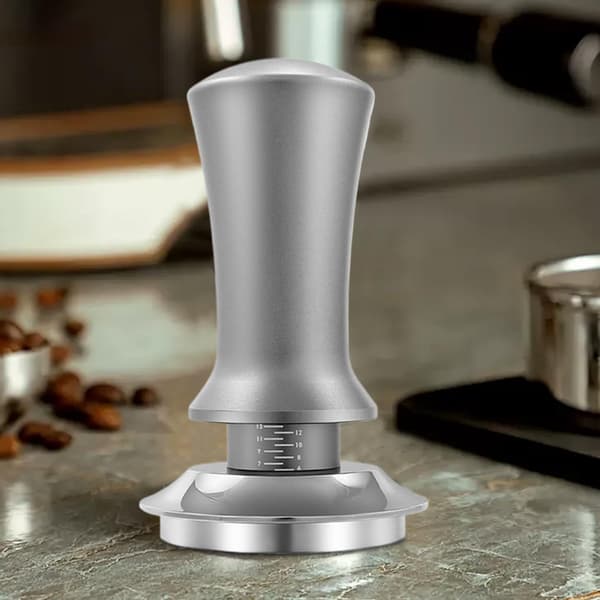 Coffee Bean Press - 53mm Spring Calibrated Manomission | Stainless Steel Express Hand Stamping, Flat Base Calibrated Spring Tool, Ground Accessories