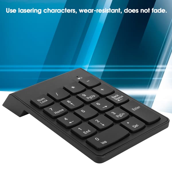 2.4G Wireless Mini Number Keyboard Portable Commercial 18-Key USB Keypad for Office Laptop