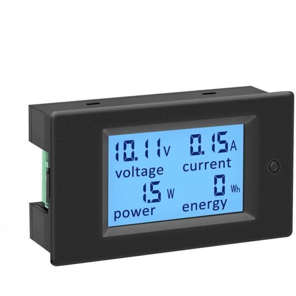 12V Voltmeter Amperemeter Tester Indikator Spænding Strøm Effekt Energi Digital DC 6,5-100V 100A Volt Amp Watt Multimeter LCD Display Panel