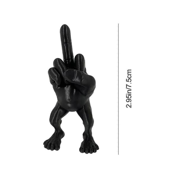 Langfingerfigur med bein, Interessant og spesiell langfingerstatue