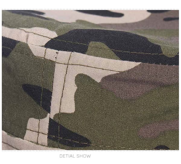 Camouflage Flat Top Baseball Cap (Ørkenfarve), Militær Stil
