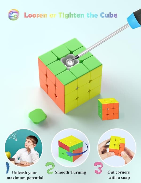 Speed Cube Fast Cube - Fast Smooth Twist Solid Durable & Stickerless Frosted, Best 3D Puzzle Magic Cube Toy - Twists Faster than the Original—yux