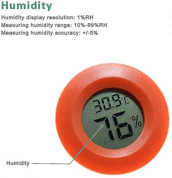 Mini Practical Digital Round Thermometer Hygrometer Room Temperature