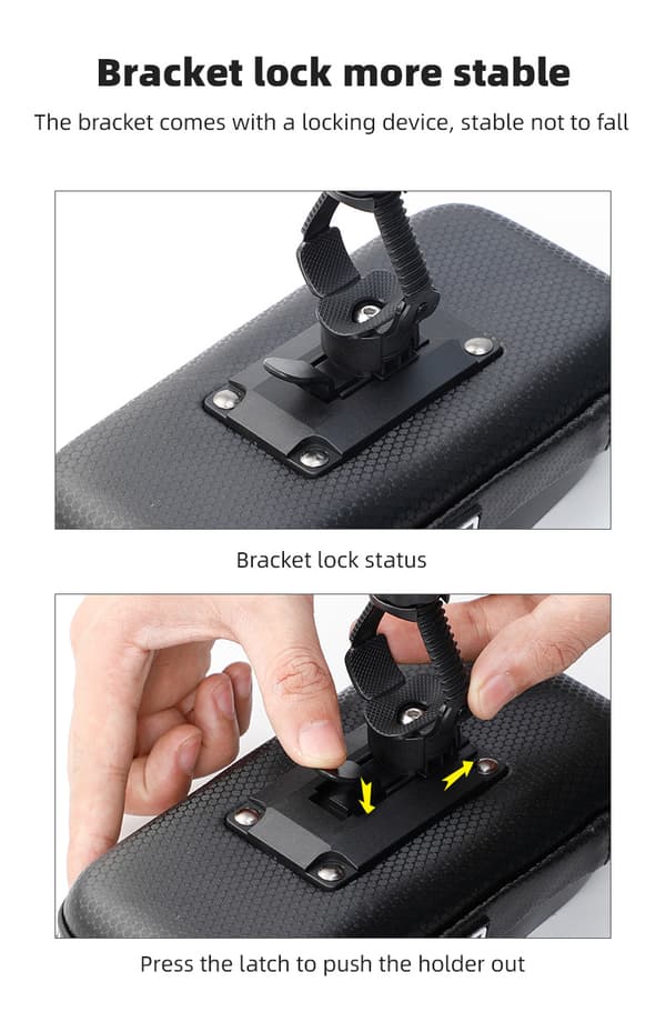 Red Waterproof Reflective Bicycle Phone Holder, Bike Frame Handle