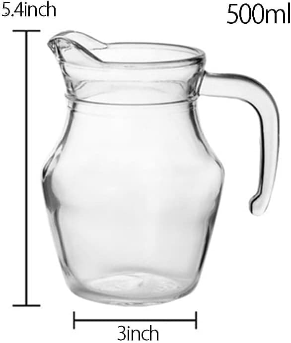 Ren glasskanne for juice, vin, melk, kaffe -