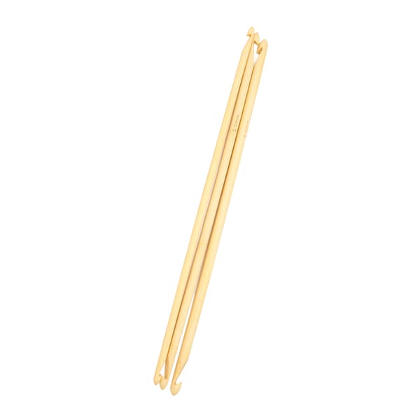 3-pack crochet hook set, various sizes, double-ended, non-slip, bamboo, Tunisian crochet hook for knitting and sewing
