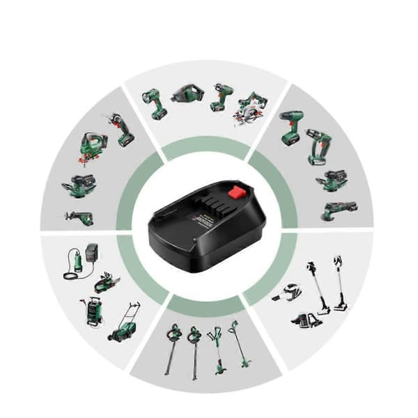 Adapteromformer BOSB18C Brukes til Bosch 18V Li-Ion Batteri BAT618