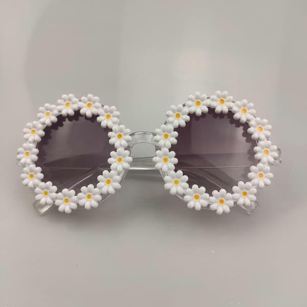 Solbriller 3-pak Daisy Form Runde Romerske Blomstrede Festbriller