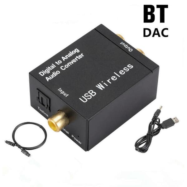 Optical Coaxial Toslink Digital to Analog RCA L/R Audio Converter Adapter