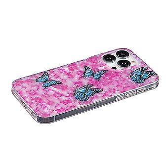 Iphone 15 Pro Imd Kuori Kuvio Tpu Puhelinkotelo (Värikäs Perhonen)