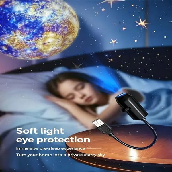 USB Butterfly Projection Night Light with 6 Discs, Romantic Bedroom Atmosphere Lamp for Couples and Children