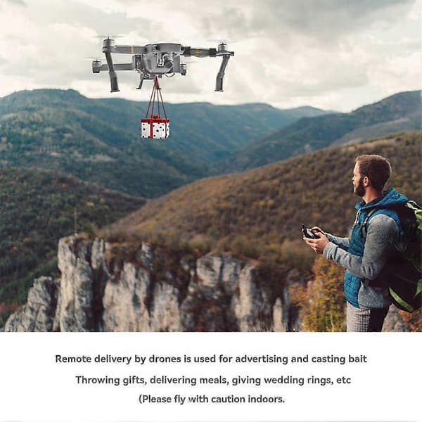 Airdrop-kastesystem for DJI MAVIC PRO Drone Fiskeagn Bryllupsring Levering Langdistanse kasteenhet