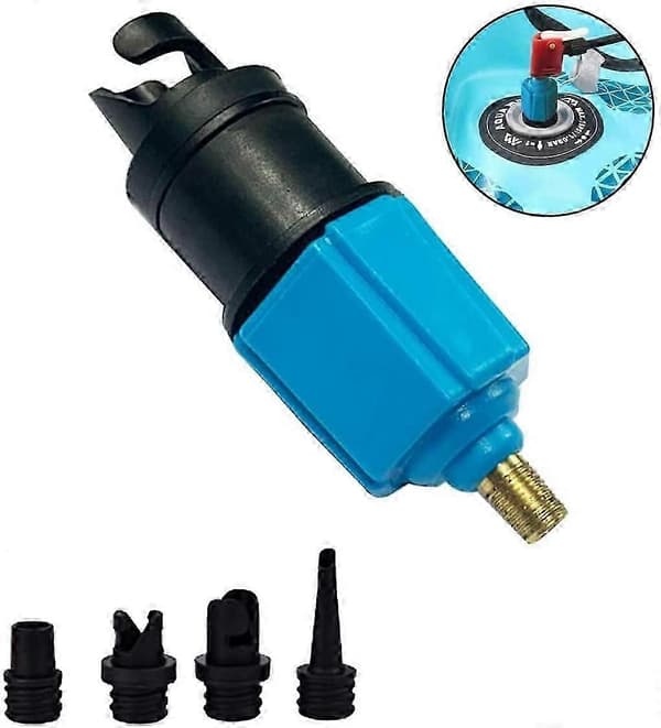 Universal Pumpadapter Kit - 4 Munstycks Luftventilomvandlare för Kajak & Uppblåsbara