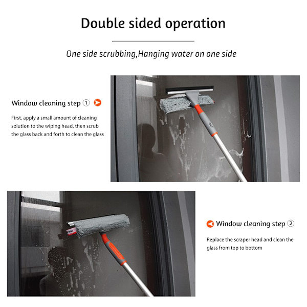 Telescopic Set with Bendable Brush Head Durable Labor-Saving Cleaning Brush for High Windows One Set One Set