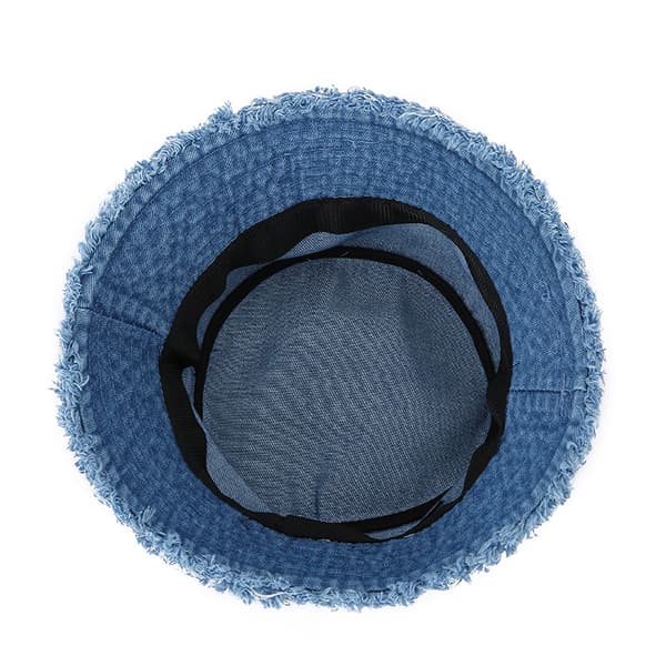 Deep Blue - Solhatt för kvinnor Bred brätte Sommar Resvänlig Packbar UPF 50+ Bomull Solhatt
