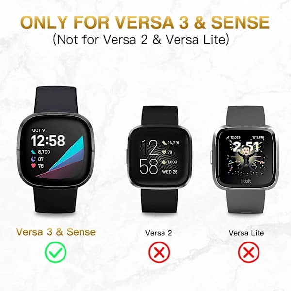 2025 Seneste Model [2-pak] Opladerkabel Kompatibel med Smartwatch Fitbit Versa 4 / Sense/Versa 3 / Sense 2, Erstatnings USB-opladerkabel