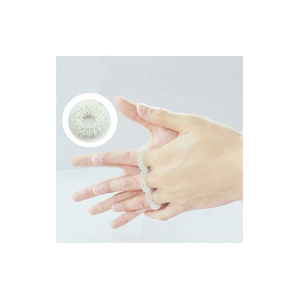 12 st Akupressur Handmassage Ringar, Handmassage Ringar Shiatsu Ring Massage Set (6 Guld + 6 Silver)-