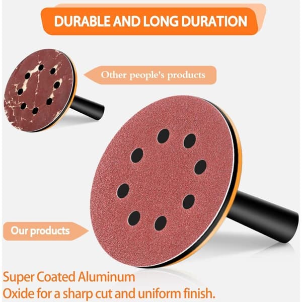 100-pack 8.5-inch 8-hole Sanding Discs BCC 80 for Random Orbital Sanders