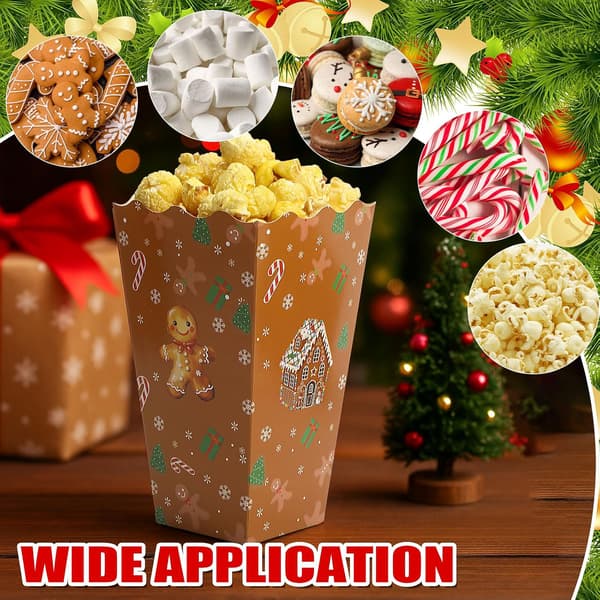 24 stk. julepopcornæsker Peberkagehus Snackspande vare_pakke_antal - item_package_quantity