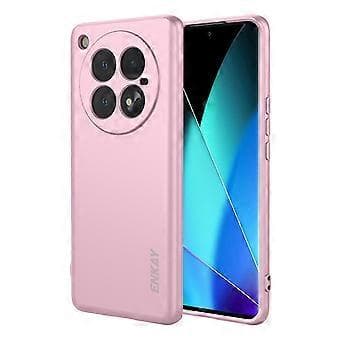 Compatible with Infinix Zero 40 4G Silicone Case ENKAY HAT PRINCE Straight Edge Mobile Phone Back Cover (Pink)