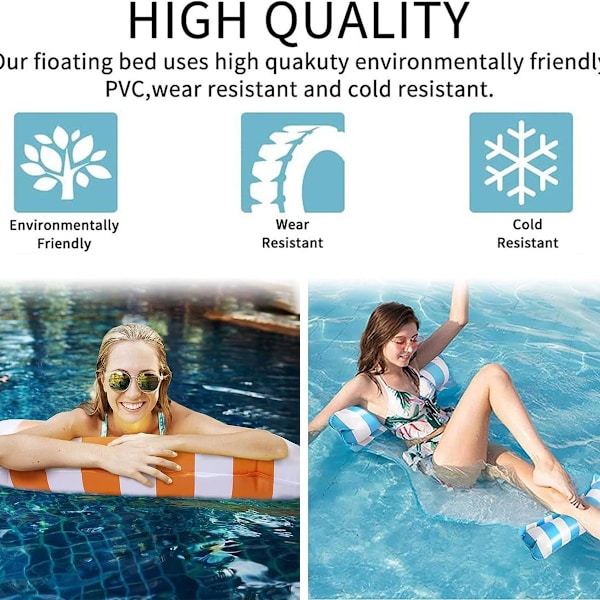 Water Hammock, 2 Pcs Floating Hammock, Inflatable Pool KLB