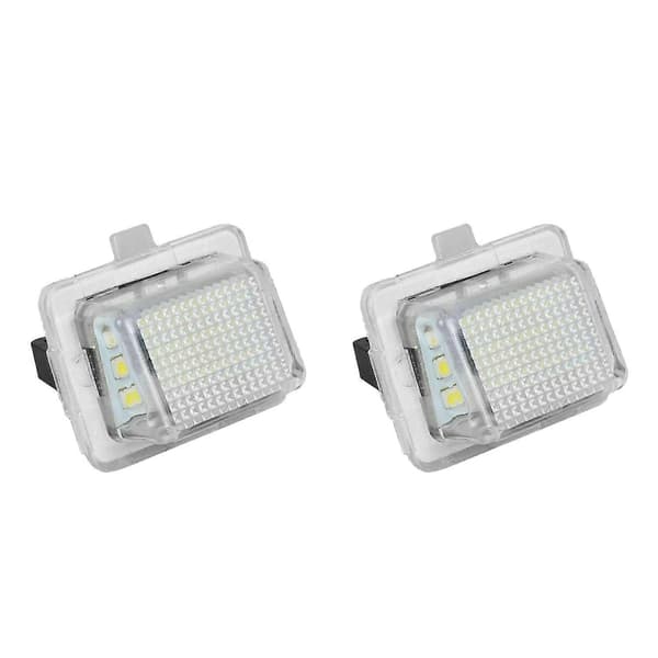 2 stk. bilnummerpladelys til - W204/w212/w216/w221/w207 18 LED hvide bagnummerpladelys