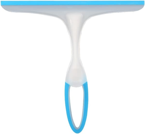 Window Squeegees, Rubber Blade for Bath, Kitchen and Car - Blue Handle 1P