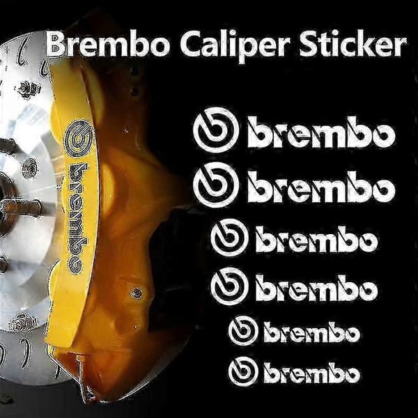 6pcs Car Brake Caliper Sticker For Brembo Reflective Letters Vehicle Decal Zzj Silver Silver