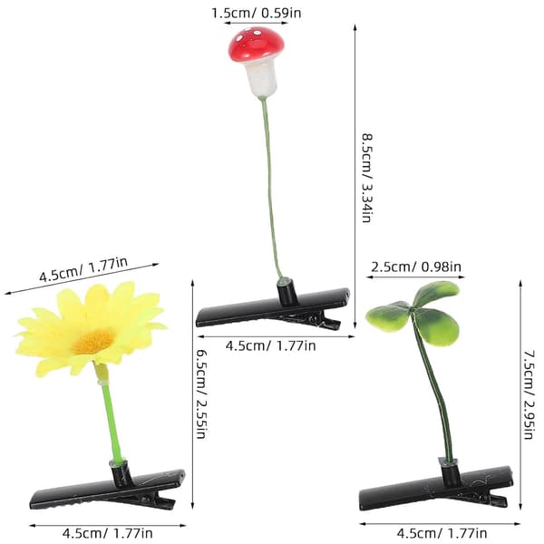 48 st små hårklämmor i söt blomform -