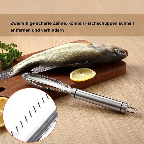 Fiskeskjellfjerner, 304 Rustfritt Stål Profesjonell Fiskeskrape, Kitc