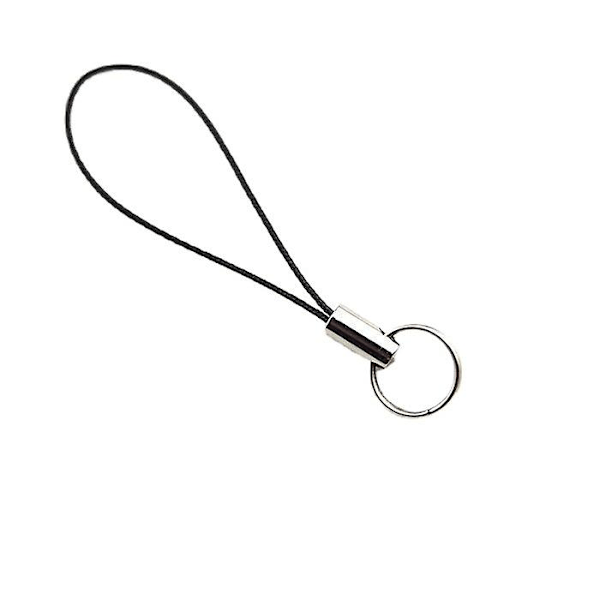 100 kpl Lanyard-puhelinavaimenperä Black 6.40X0.80X0.40CM