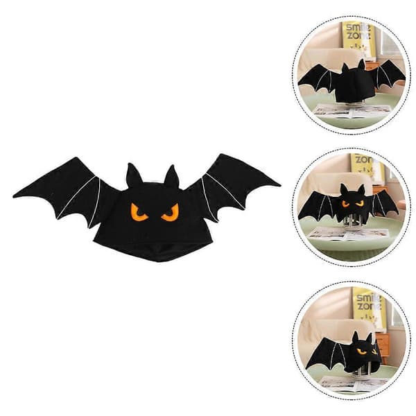 Bat Headwear Plush Halloween Costume Hat for Party Use Black Plush