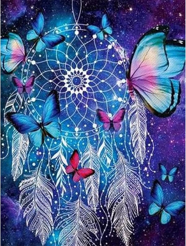 30x40cm 5D DIY Timanttimaalaussarja aikuisille, unisieppari Dia