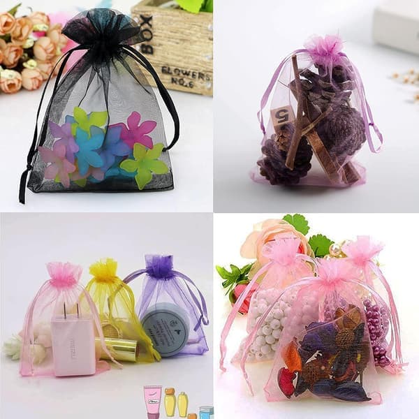Organzapose, organza gavepose, smykkepose, bryllupspose, la_yux