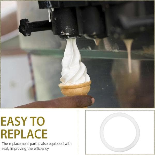 2 pcs Ice Cream Machine Spare Parts Durable Silicone Sealing Rings Flexible Accessories